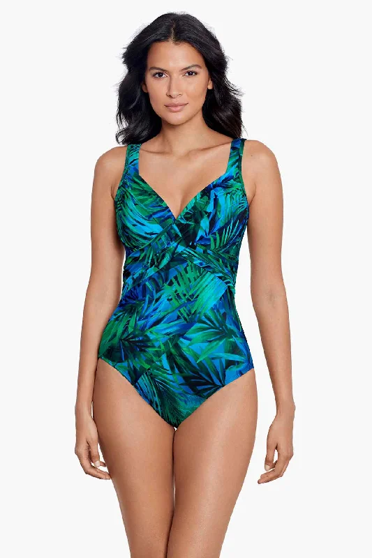 Striped women swimwear with a classic pattern for a timeless beach lookPalm Reeder Revele One Piece Swimsuit