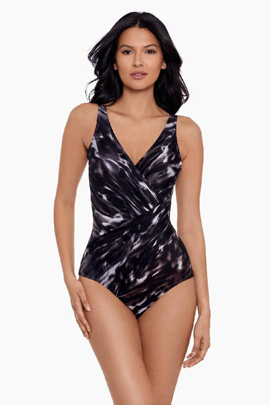 Tropical - print women swimwear for a vacation - ready beach styleTempest Oceanus One Piece Swimsuit DD-Cup