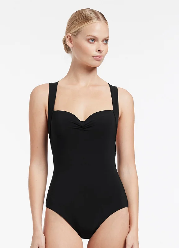 Push - up women swimwear to enhance the bust for a more confident beach lookJetset Infinity One Piece - Black