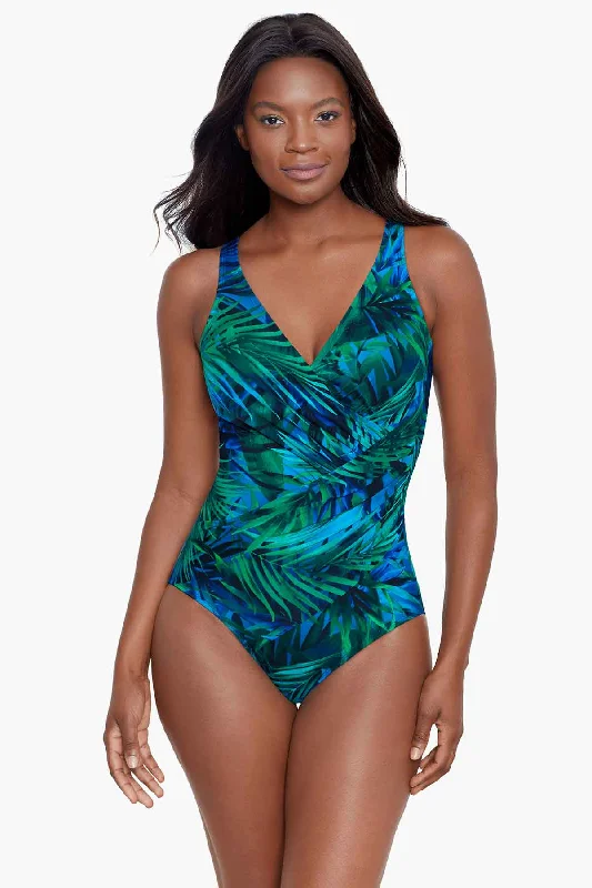 Push - up women swimwear to enhance the bust for a more confident beach lookPalm Reeder Oceanus One Piece Swimsuit