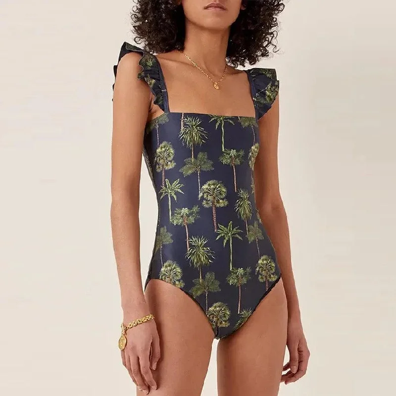 Printed floral women swimwear for a feminine and colorful beach vibeRuby One Piece Swimsuit