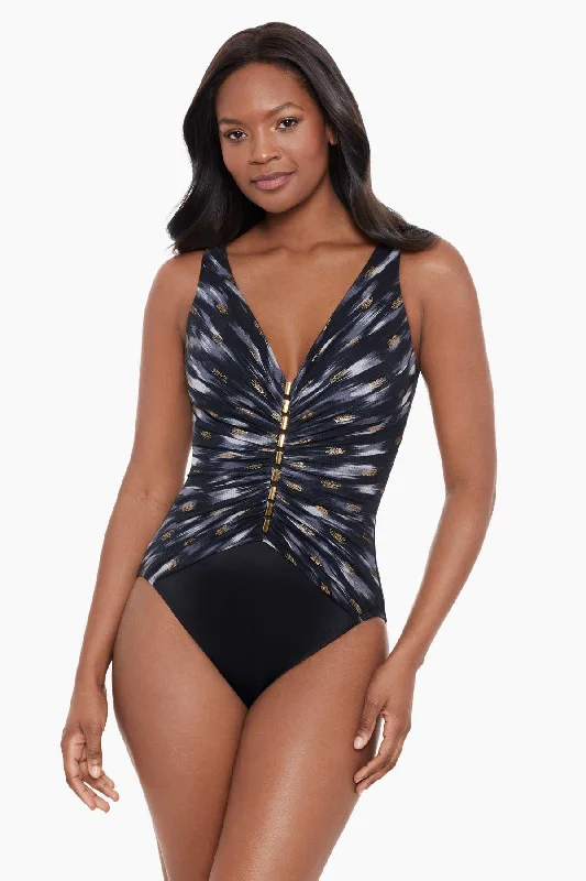 Sports women swimwear for high - intensity water activities like swimming lapsBronze Reign Charmer One Piece Swimsuit