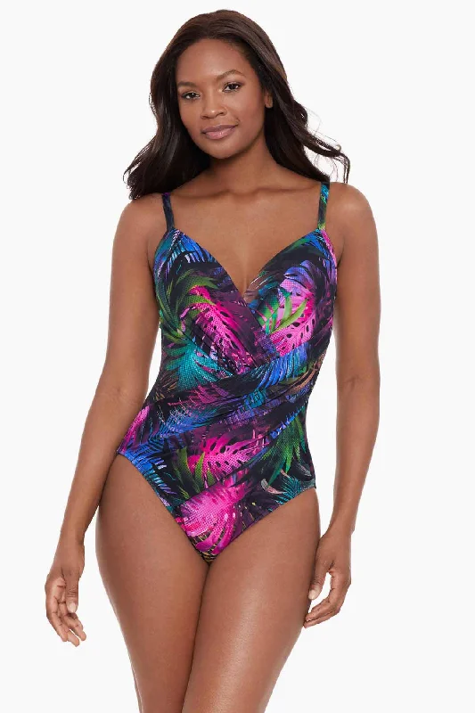 Lace - trimmed women swimwear for an elegant and romantic touchPixel Palmas Bonita One Piece Swimsuit