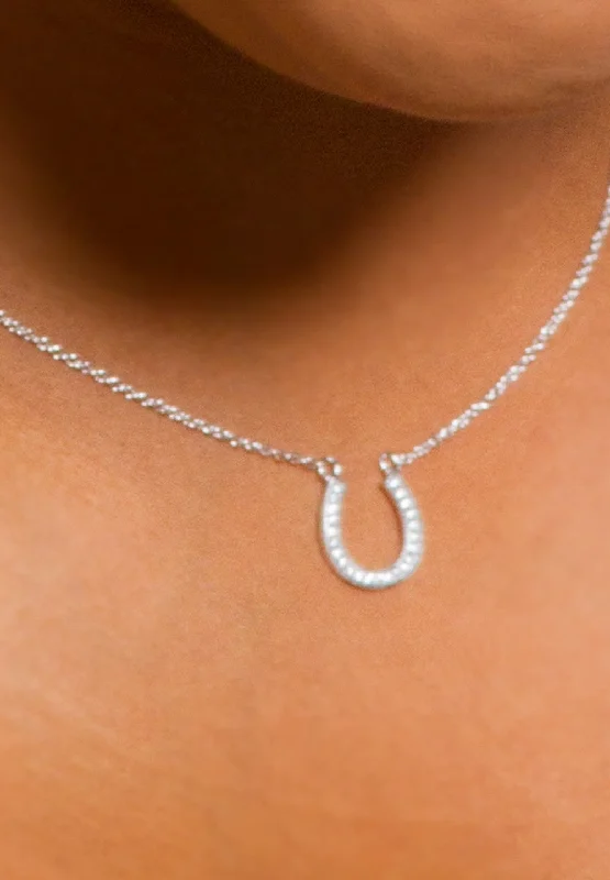 Wrap - Style Women Long Sleeve Top for a Versatile FitHorseshoe Sterling Silver Necklace