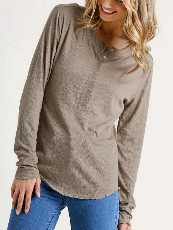 Mock Neck Women Long Sleeve Top for a Modern AestheticLazy Days Long Sleeve Top