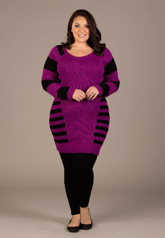 Ribbed Women Long Sleeve Top with a Textured AppealZora Tunic Sweater