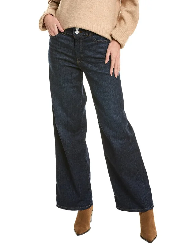 Metallic women trousers for a glamorous and eye - catching style7 For All Mankind Triple Binding Slim Fife Palazzo Jean