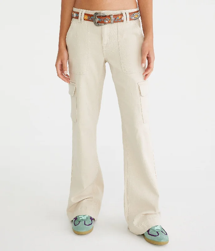 Bootcut women trousers to pair well with different shoesAeropostale Flare Mid-Rise Twill Cargo Pants