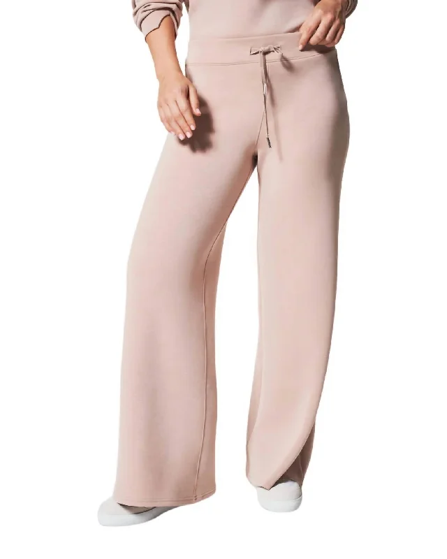 Leather women trousers for a bold and edgy lookAiressentials Wide Leg Pant In Lunar