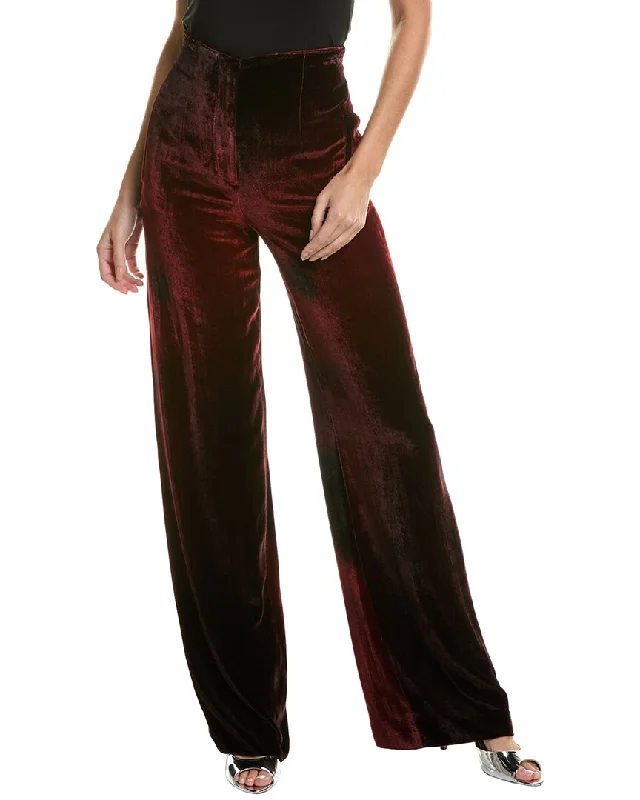 Straight - leg women trousers with a classic and timeless designAlberta Ferretti Silk-Blend Trouser