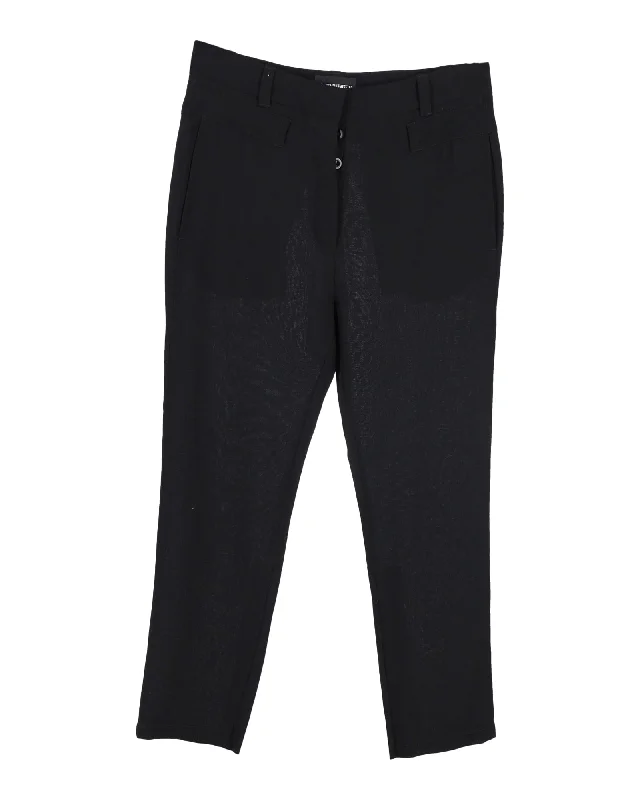 Plus - size women trousers for a perfect fit and confidenceAnn Demeulemeester Straight Leg Pants in Black Wool