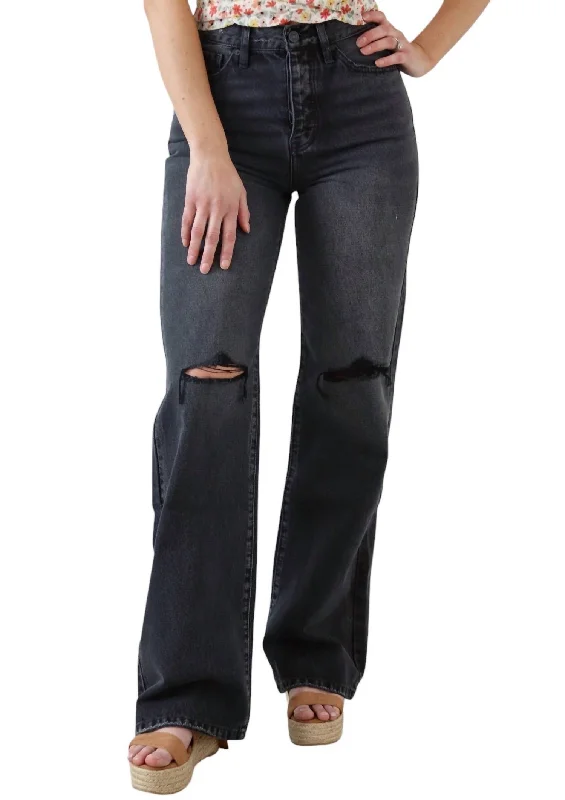 Jogger women trousers for a casual and sporty vibeBack To The 90's High Rise Denim In Dark Grey