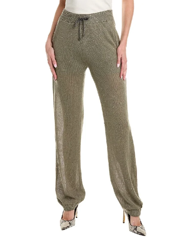 Bootcut women trousers to pair well with different shoesBrunello Cucinelli Linen & Silk-Blend Pant