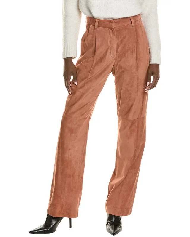 High - waisted women trousers for a flattering and retro lookBRUNELLO CUCINELLI PANTALONE PELLE