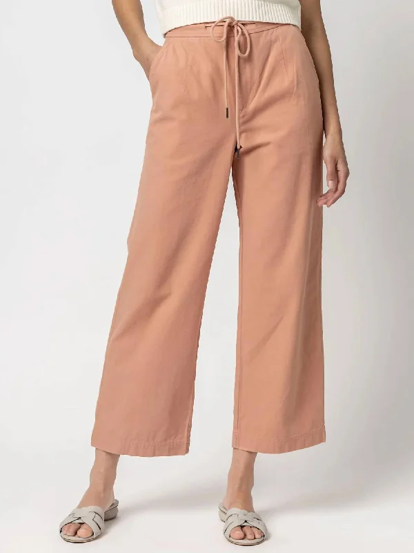 Bootcut women trousers to pair well with different shoesCanva Drawstring Pant In Canyon