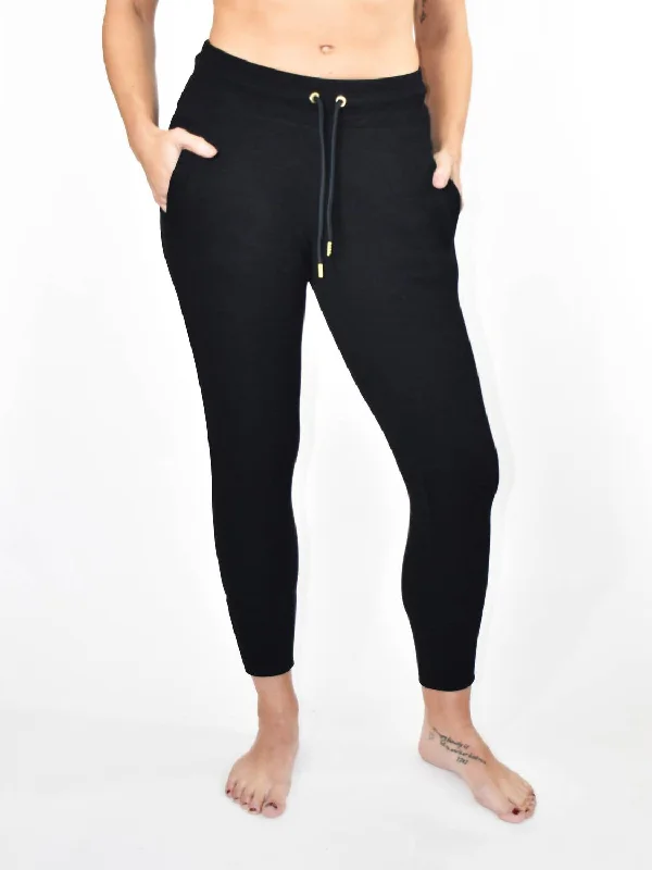 Denim women trousers for a durable and versatile optionContour Crop Jogger In Black