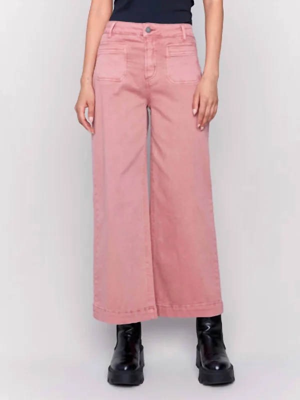 Jogger women trousers for a casual and sporty vibeCropped Flare Pants In Woodrose