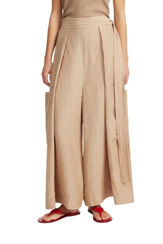 Linen women trousers for a breathable and summer - friendly choiceDarlane Pants In Nomad