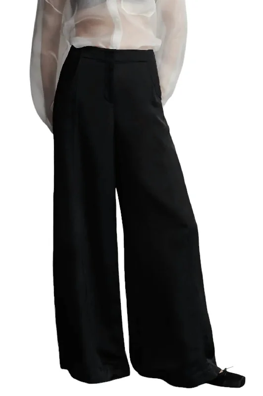 Plus - size women trousers for a perfect fit and confidenceDemie Wide Leg Pants In Black