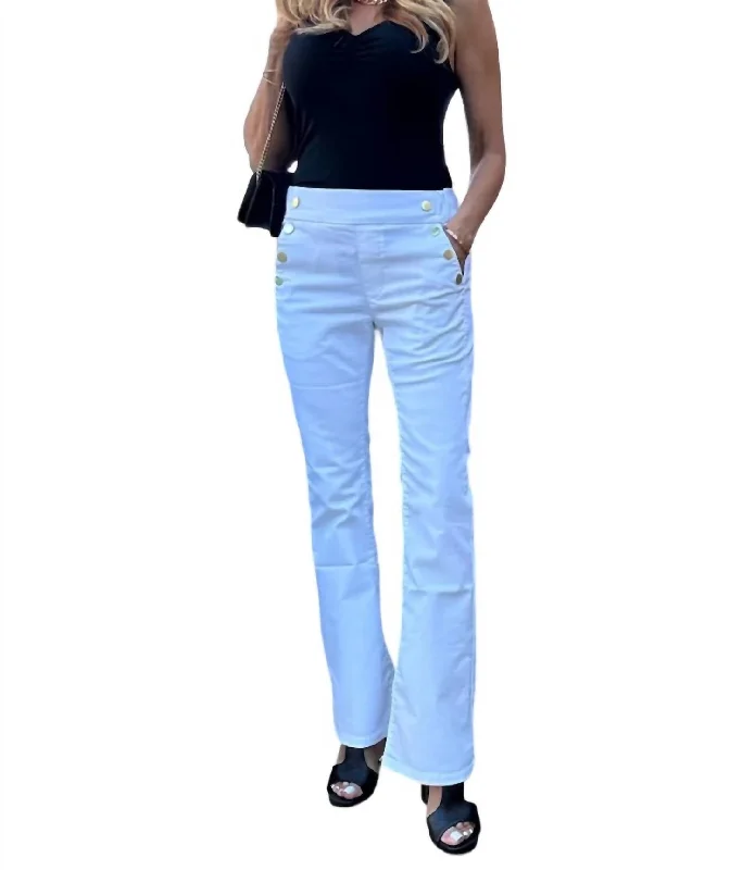 Linen women trousers for a breathable and summer - friendly choiceEllen Pants In White