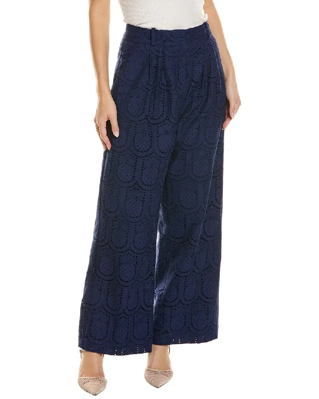 Palazzo women trousers for a flowy and comfortable feelFARM Rio Pineapple Eyelet Pant