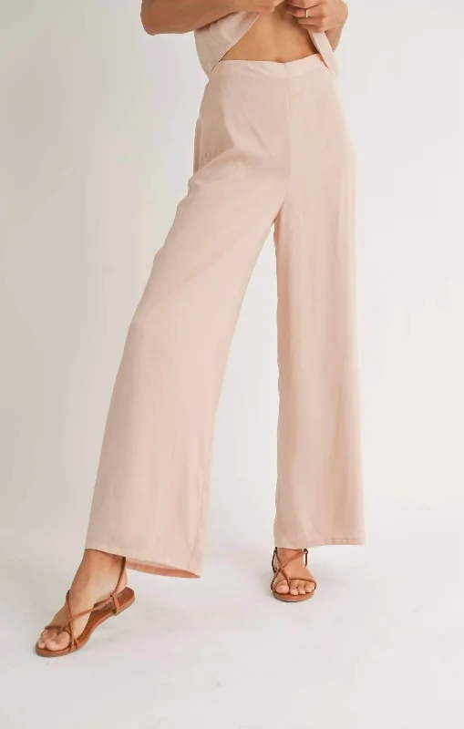 Embroidered women trousers with intricate details for a unique charmFast Lane Wide Leg In Blush