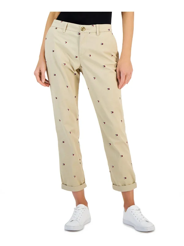 Pleated women trousers for a sophisticated and formal lookHampton Womens Heart Print Slim Chino Pants