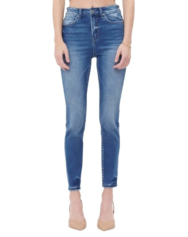 Straight - leg women trousers with a classic and timeless designHigh Rise Ankle Skinny Jean In Mataro