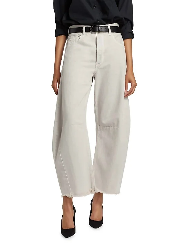 Printed women trousers with floral patterns for a feminine touchHorseshoe Jean In Cappuccino