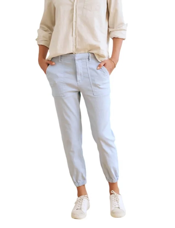 Culottes women trousers with a unique and trendy silhouetteJameson Utility Jogger In Powder Blue