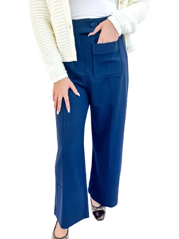 Embroidered women trousers with intricate details for a unique charmJerry Trouser Pants In Navy