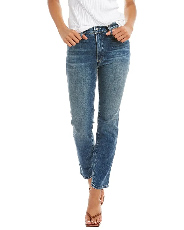 Elastic - waist women trousers for ultimate comfortLe Jean Vivie Cora Wash Slim Stovepipe Jean