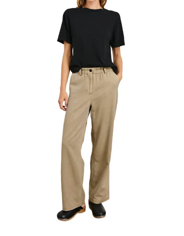 Corduroy women trousers for a warm and textured appearanceLira Pant In Washed Camel