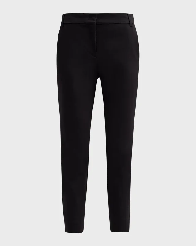 High - waisted women trousers for a flattering and retro lookMacario Cropped Skinny Stretch Cotton Trousers