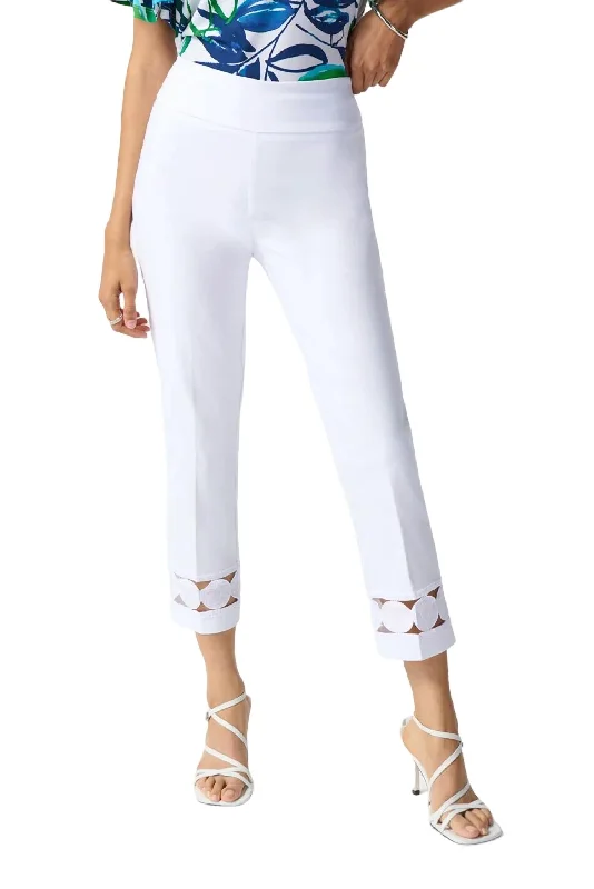 High - waisted women trousers for a flattering and retro lookMillennium Crop Pant In White