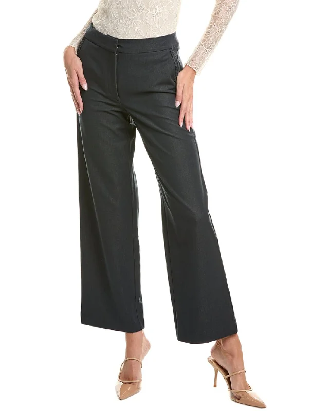 Embroidered women trousers with intricate details for a unique charmNanette Nanette Lepore Braided Pant