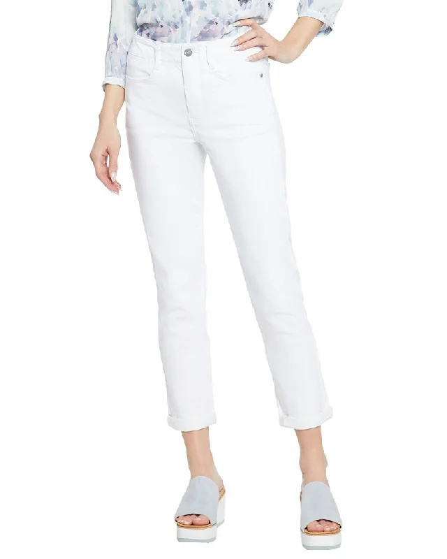 Pleated women trousers for a sophisticated and formal lookNYDJ Girlfriend Optic White Girlfriend Jean