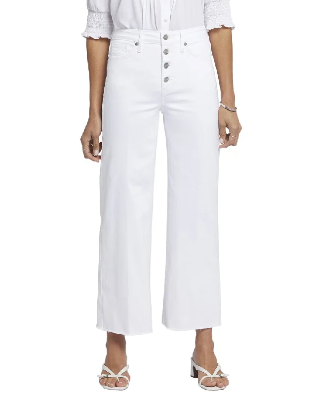 Denim women trousers for a durable and versatile optionNYDJ Teresa Optic White Wide Leg Jean