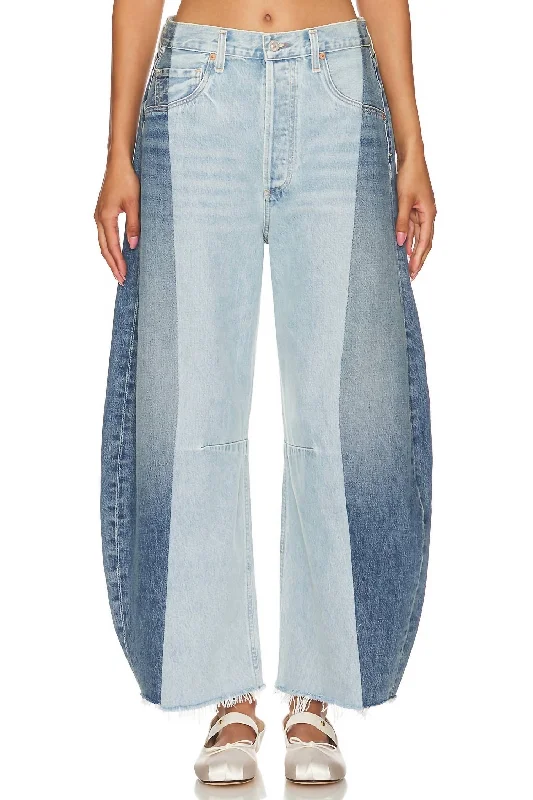 Pleated women trousers for a sophisticated and formal lookPieced Horseshoe Jean In Fracture