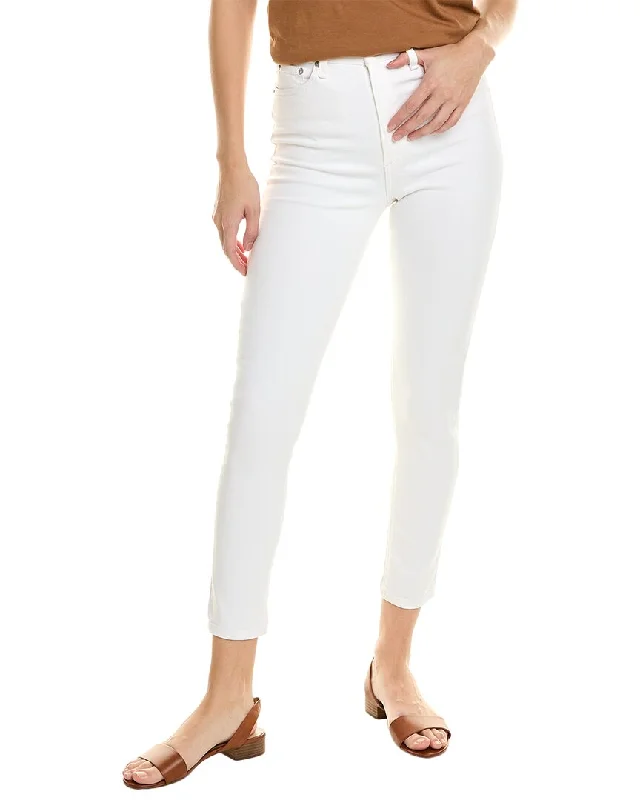 Corduroy women trousers for a warm and textured appearancerag & bone Nina High-Rise White Ankle Skinny Jean