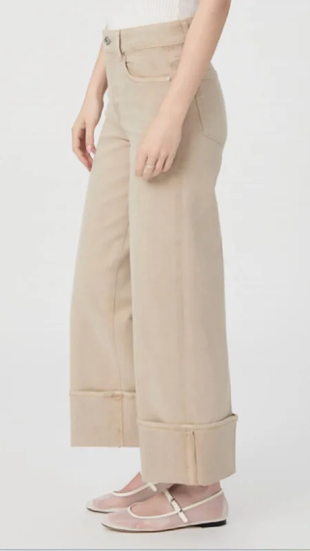 Metallic women trousers for a glamorous and eye - catching styleSasha Ankle W/ Cuff In Vintage Soft Sand