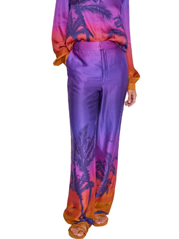 Bootcut women trousers to pair well with different shoesSunset Printed Pants In Cali Print