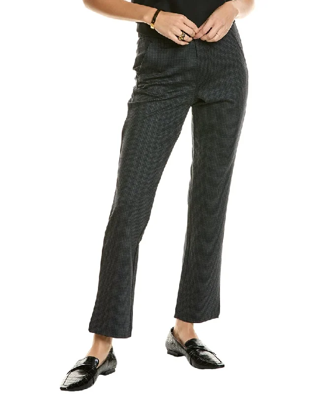 Striped women trousers with a nautical or modern patternT Tahari High Waist Ankle Straight Pant