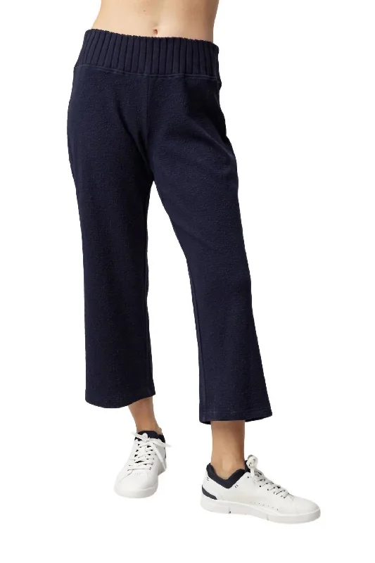 Wide - leg women trousers for a modern and elegant styleThalia Pants In Navy