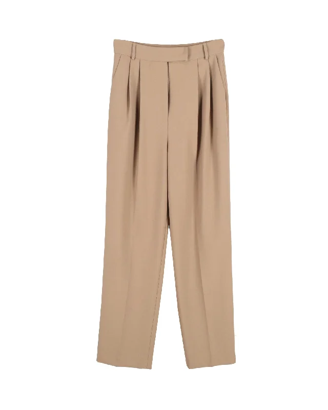 Straight - leg women trousers with a classic and timeless designThe Frankie Shop Bea Trousers in Beige Polyester