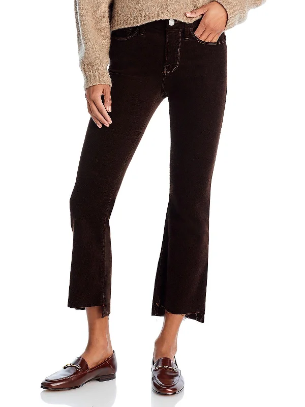 Linen women trousers for a breathable and summer - friendly choiceWomens Mid Rise Crop Bootcut Pants