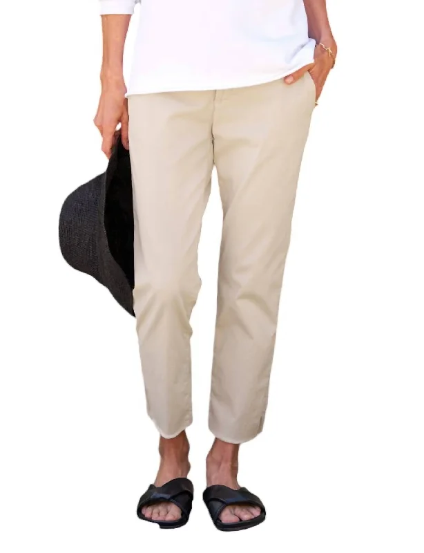 Elastic - waist women trousers for ultimate comfortWomen's Wicklow Italian Chino Pants In Khaki