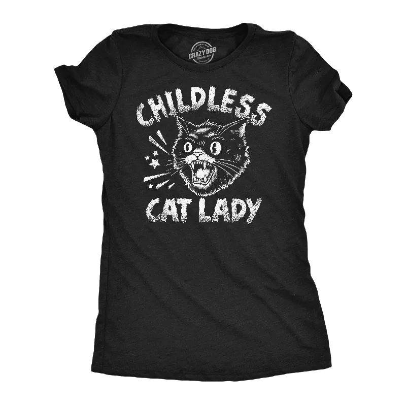 Striped Women T Shirt in a Classic PatternChildless Cat Lady Women's T Shirt