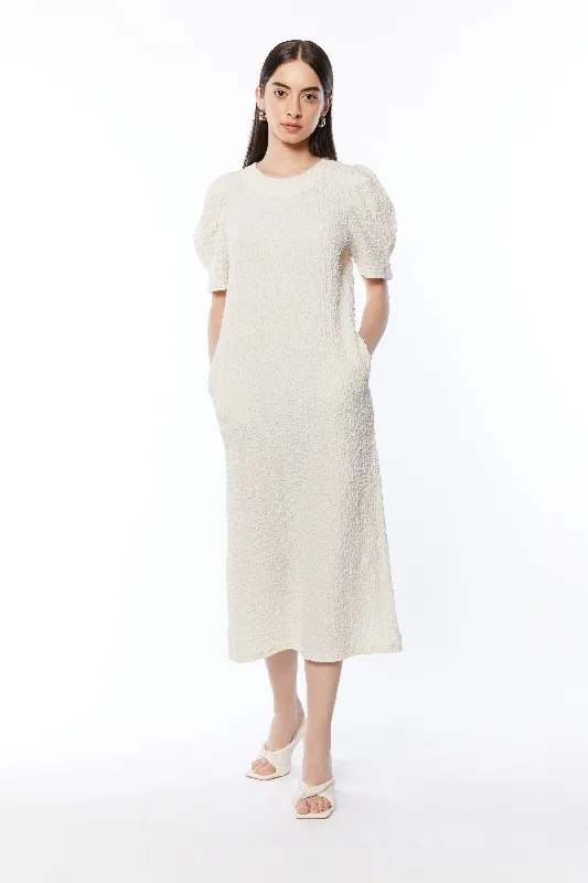 Cashmere Women Sweater with a Luxurious Soft TouchCRINKLED MIDI DRESS