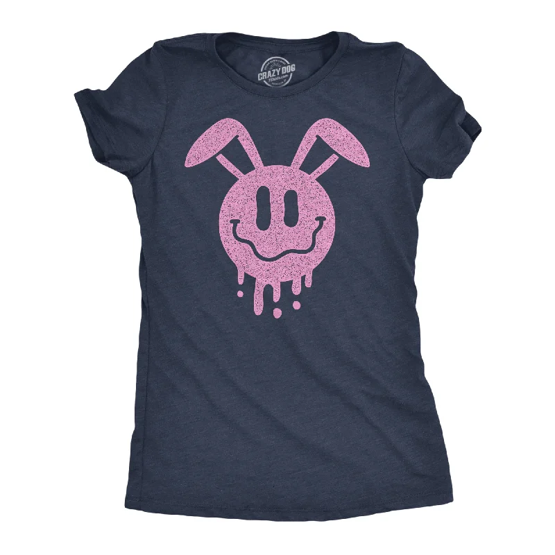 Sheer Women T Shirt for a Stylish and Alluring LookDripping Easter Bunny Smile Women's T Shirt